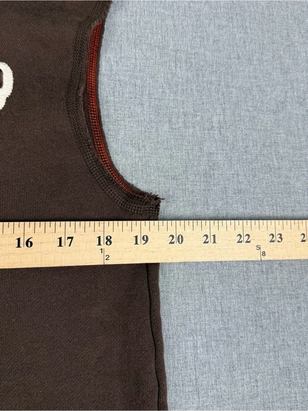 Gap Kids Brown Surf Shop Sleeveless Hoodie XXL 14-16 Y2K Embroidered